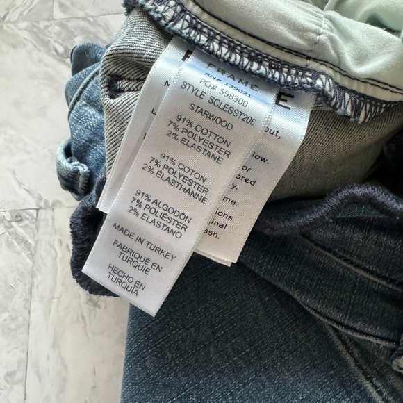 Frame Scalloped High Waist Straight Leg Starwood Jeans - Picture 4 of 5